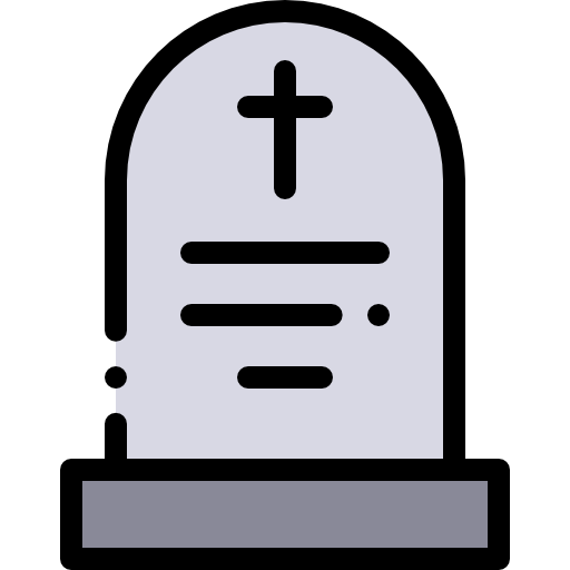 Grave Detailed Rounded Lineal color icon