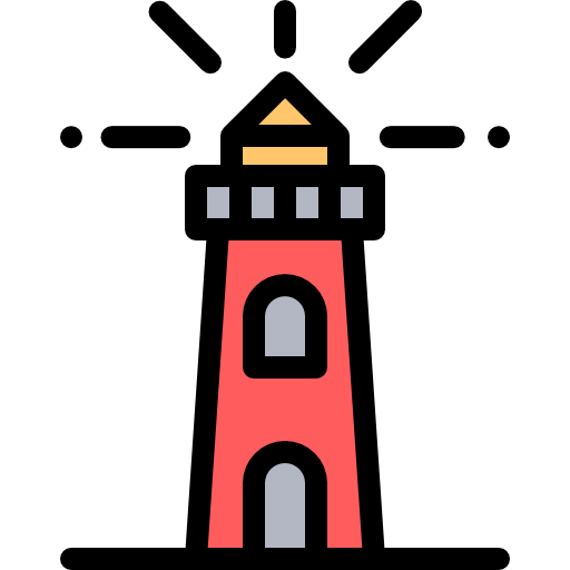 leuchtturm Detailed Rounded Lineal color icon