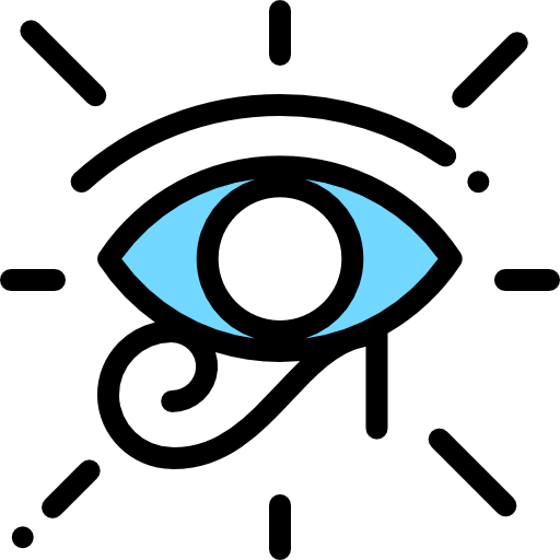 Eye of ra Detailed Rounded Lineal color icon