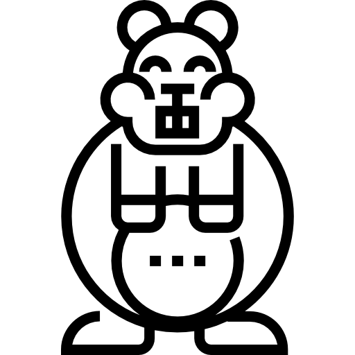 chomik Detailed Straight Lineal ikona