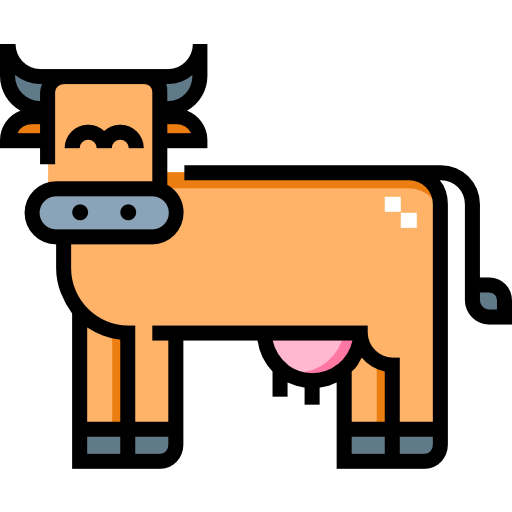 vaca Detailed Straight Lineal color icono