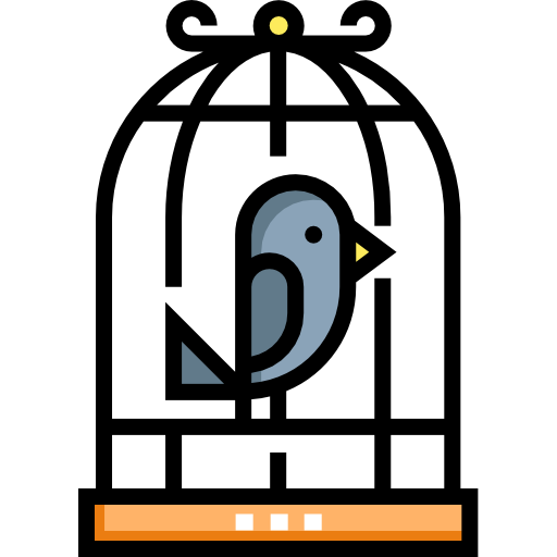 klatka dla ptaków Detailed Straight Lineal color ikona