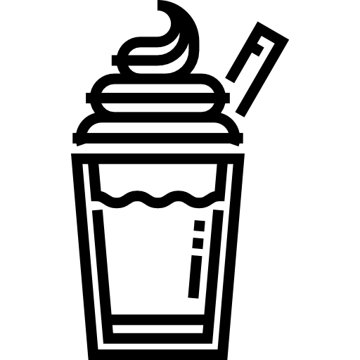 malteada Detailed Straight Lineal icono