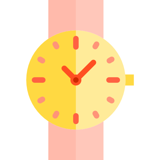 reloj de pulsera srip Flat icono