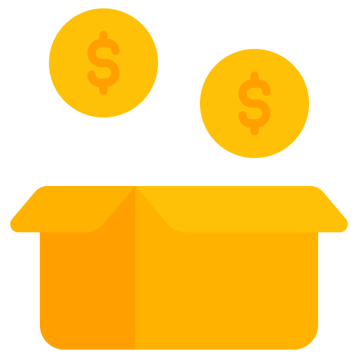 caja de dinero Generic color fill icono