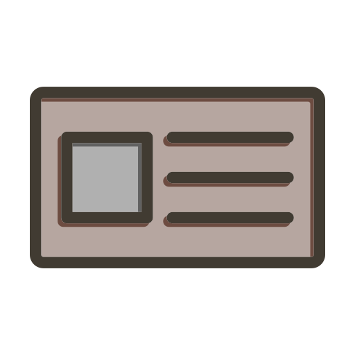 tarjeta de visita Generic color lineal-color icono