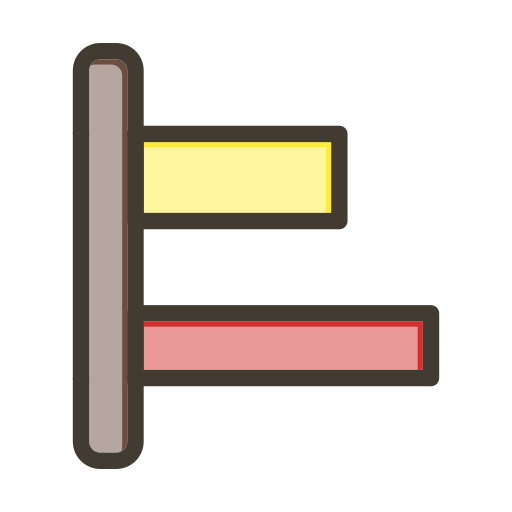horizontale ausrichtung Generic color lineal-color icon