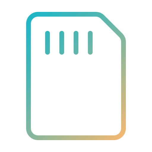 geheugenkaart Generic gradient outline icoon
