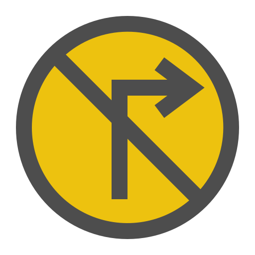 No turn right Generic color lineal-color icon