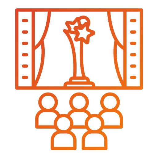 Film award Generic gradient outline icon