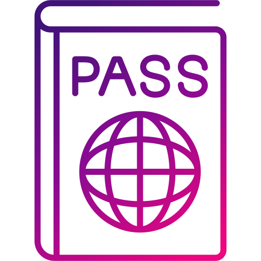 paspoort Generic gradient outline icoon