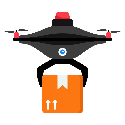 Drone delivery Generic color fill icon
