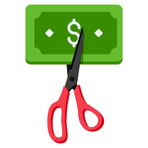 Cut money Generic color fill icon