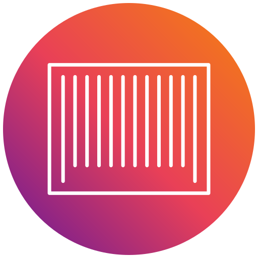 streepjescode Generic gradient fill icoon
