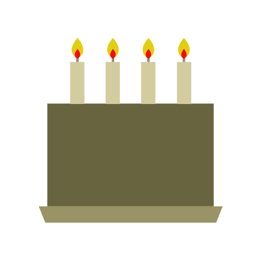 torta di compleanno Generic color fill icona