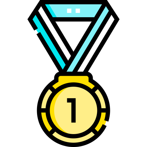 medalla de oro Detailed Straight Lineal color icono