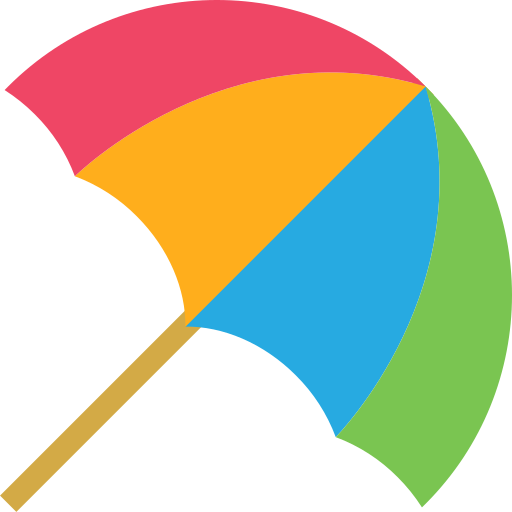 ビーチパラソル Generic color fill icon