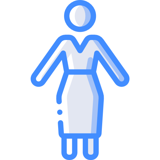 Woman Basic Miscellany Blue icon