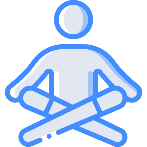 Lotus position Basic Miscellany Blue icon