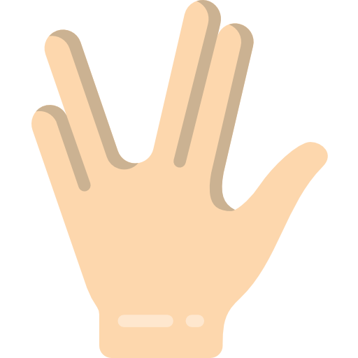 Vulcan salute Basic Miscellany Flat icon