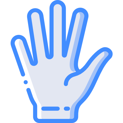 Hand Basic Miscellany Blue icon
