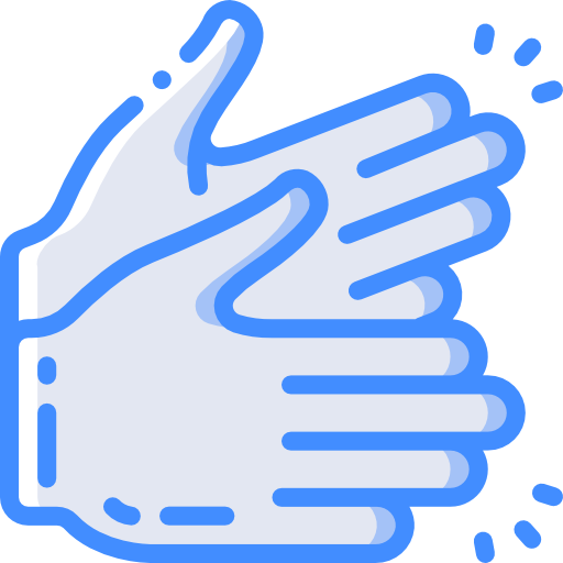 Clapping Basic Miscellany Blue icon