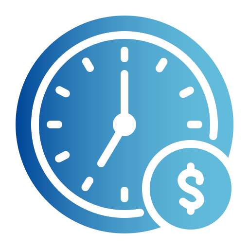 Time is money Generic gradient fill icon