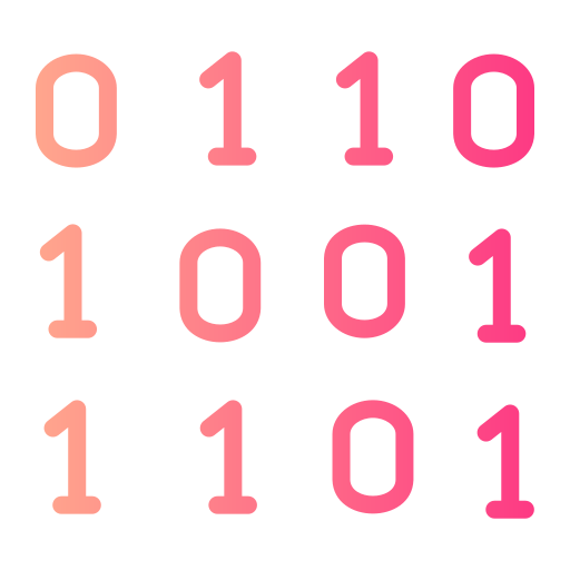 バイナリコード Generic gradient outline icon