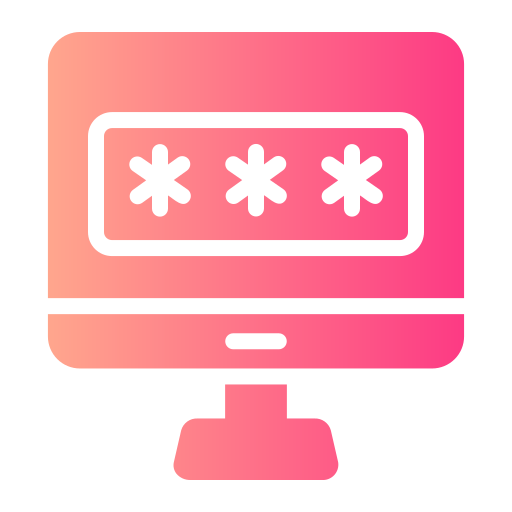 パスワード Generic gradient fill icon