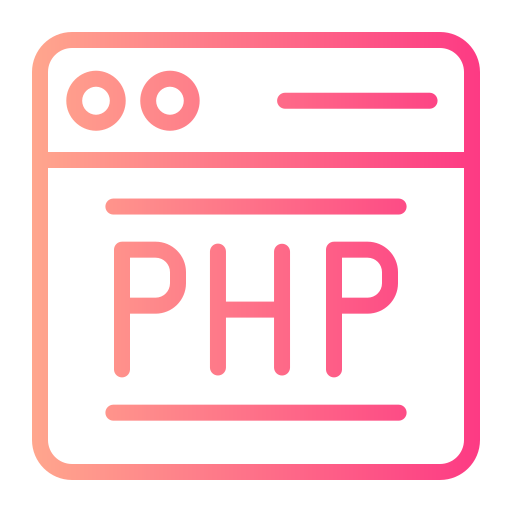 php Generic gradient outline icono
