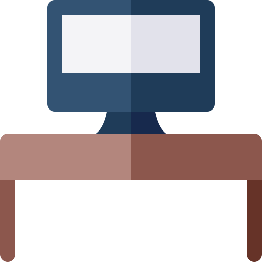 desktop Basic Rounded Flat icon