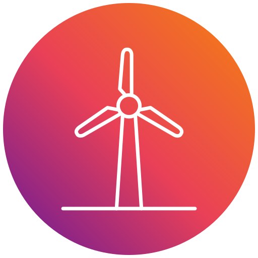Wind turbine Generic gradient fill icon