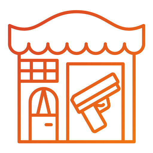 銃砲店 Generic gradient outline icon