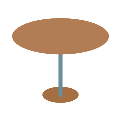 Round table Vector Stall Flat icon