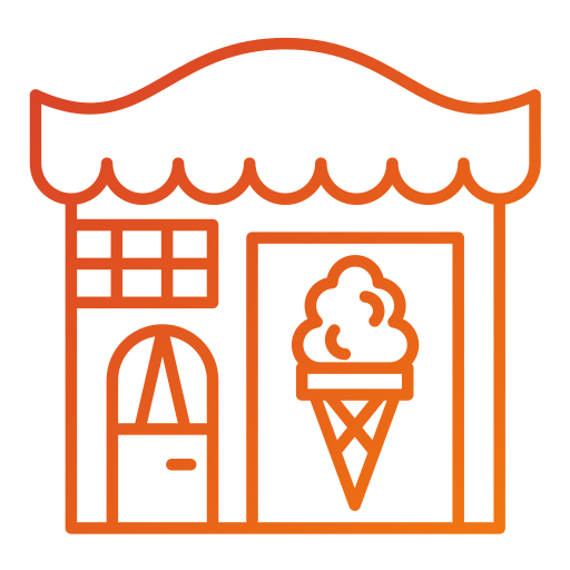 Ice cream shop Generic gradient outline icon