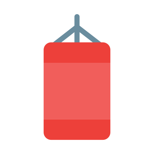 Boxing bag Vector Stall Flat icon