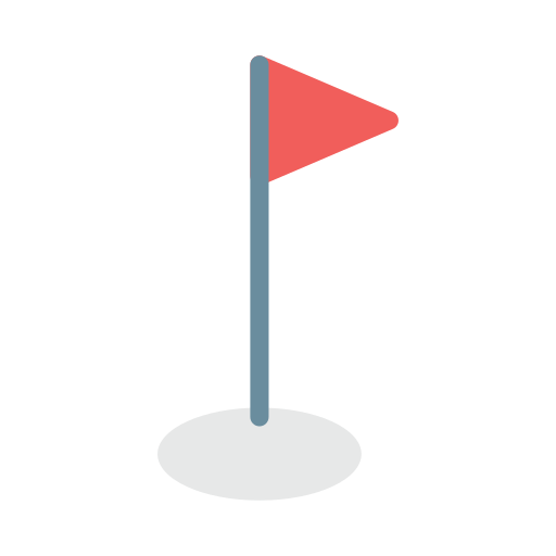 Golf hole Vector Stall Flat icon