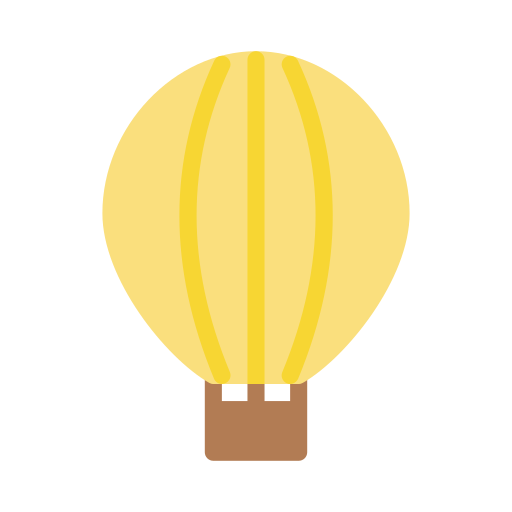 balon na gorące powietrze Vector Stall Flat ikona