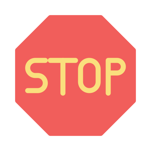 segnale di stop Vector Stall Flat icona