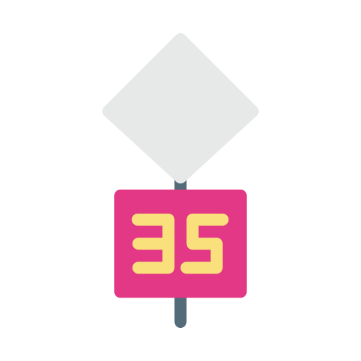 Speed limit Vector Stall Flat icon