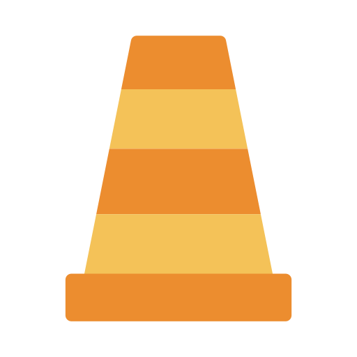 Traffic cone Vector Stall Flat icon