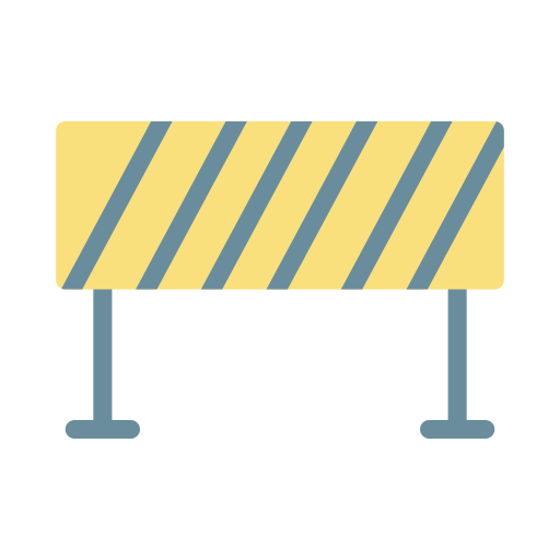 Barrier Vector Stall Flat icon