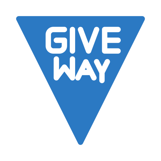 Give way Generic color fill icon
