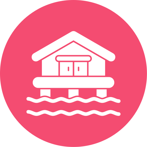 Beach house Generic color fill icon