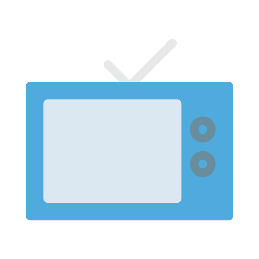 telewizja Vector Stall Flat ikona
