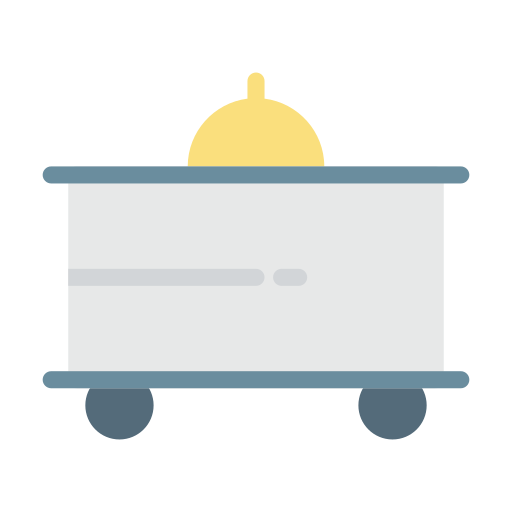 Food trolley Vector Stall Flat icon