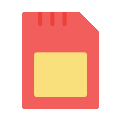 carta sim Vector Stall Flat icona