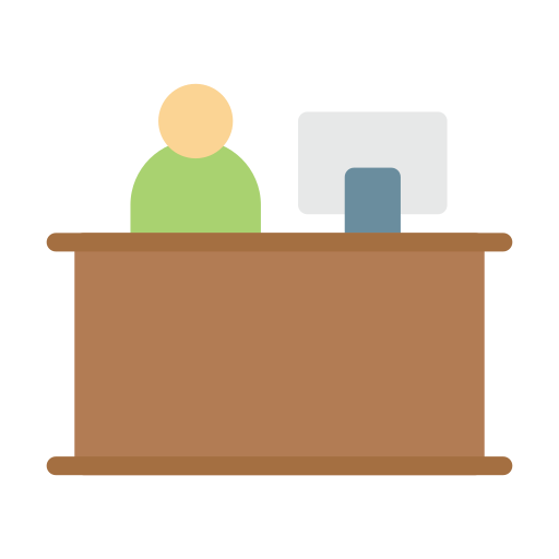 Reception Vector Stall Flat icon