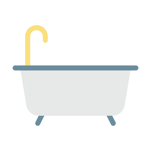tina de baño Vector Stall Flat icono