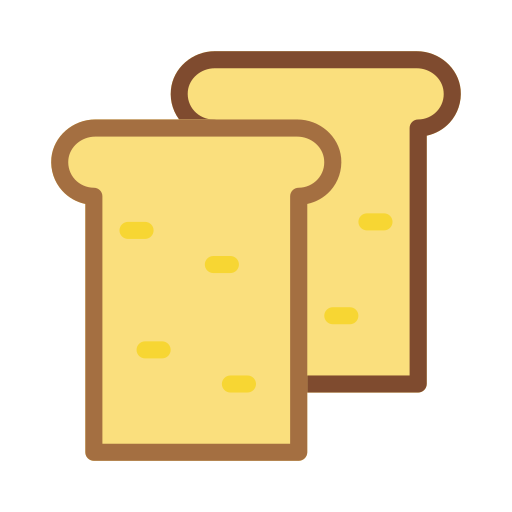 Sliced bread Vector Stall Flat icon